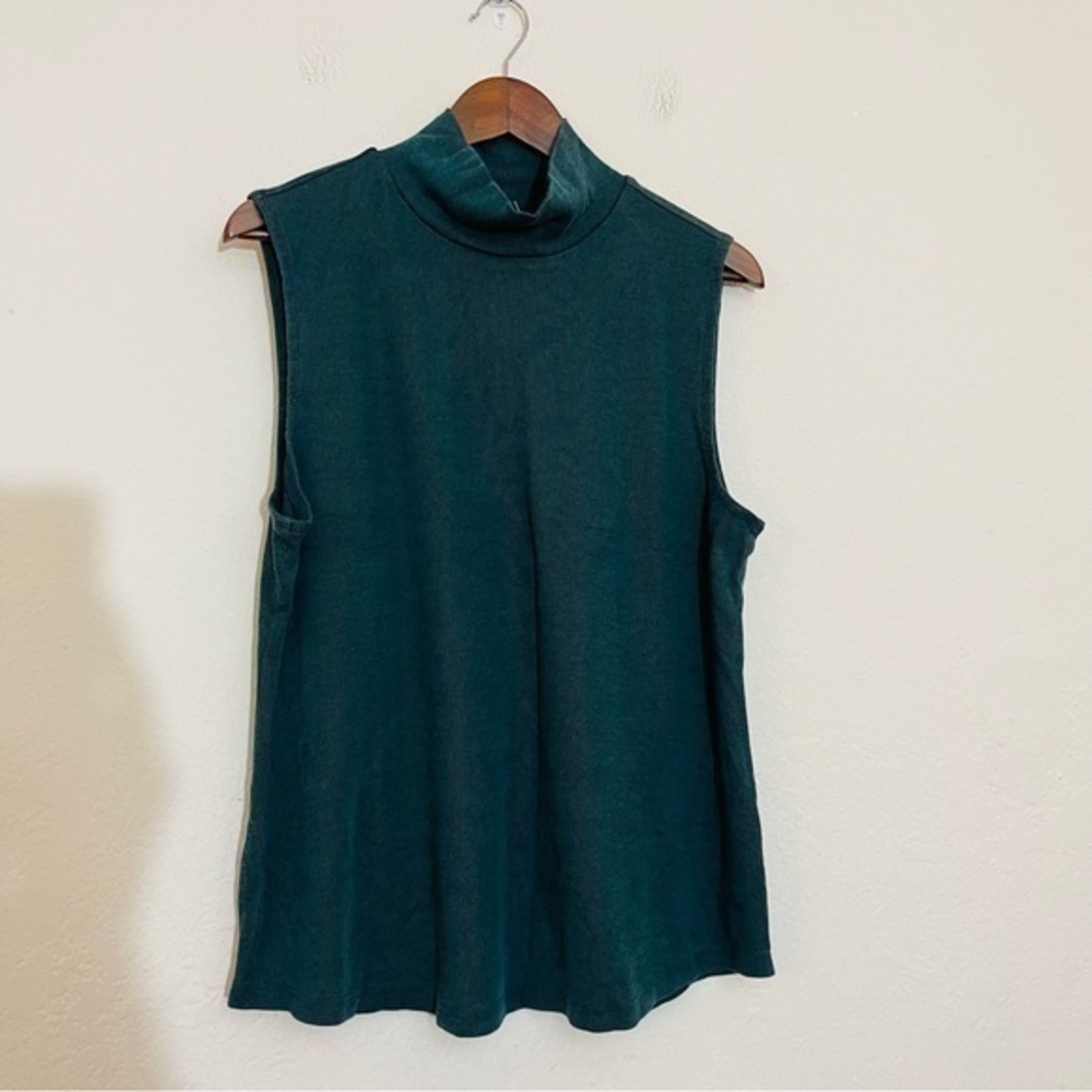 Croft & Barrow Mock Neck Sleeveless Sweater Vest Jacket XXL Teal Lightweight